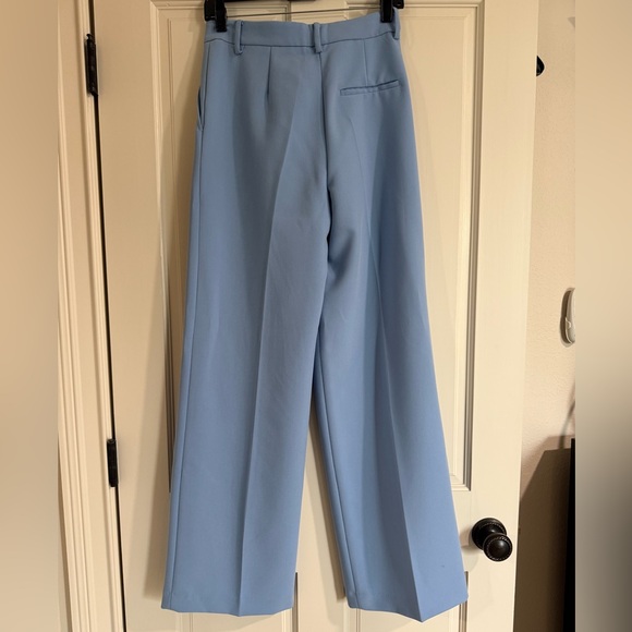 Zara Wide Leg Trousers With Darts in powder blue - Picture 2 of 4